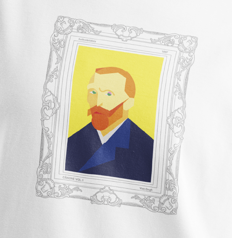 Camiseta Selbstbildnis - Vincent Van Gogh - Edição Moldura - Imagem 2