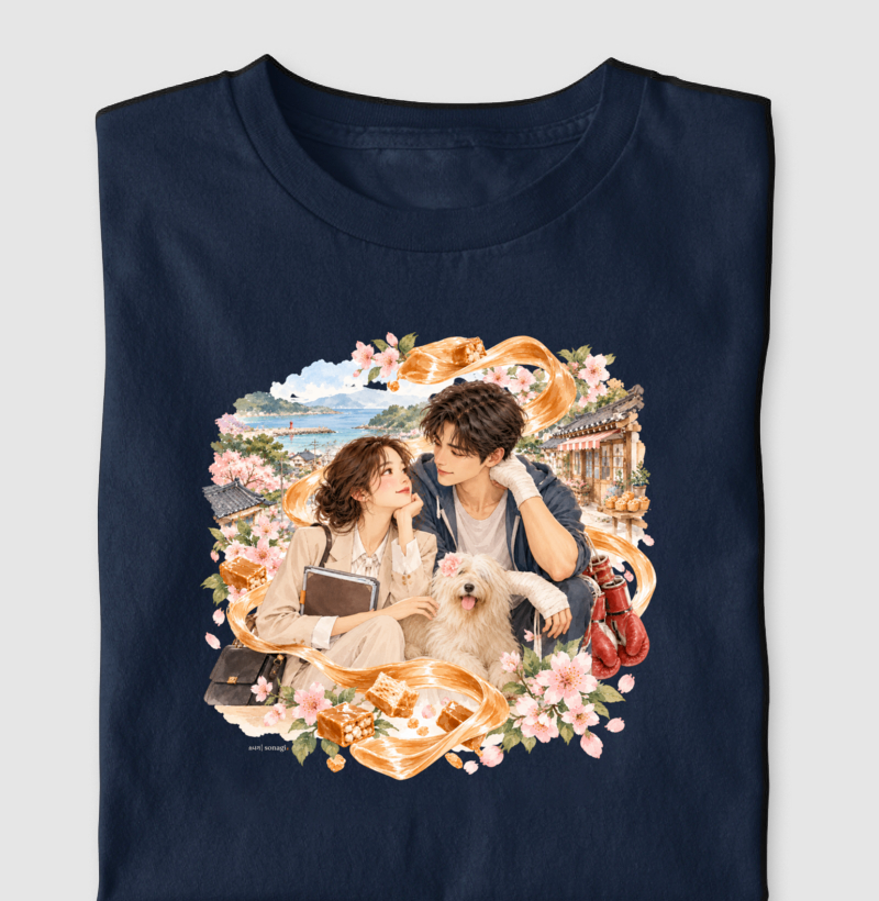 Premium - Entre Caramelo e Memórias | Camiseta Dorameira em Aquarela - Imagem 2