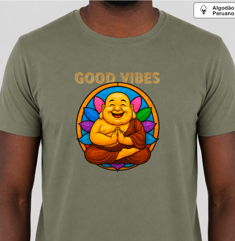 Good Vibes • Buda Budai (algodão peruano) - Imagem 4