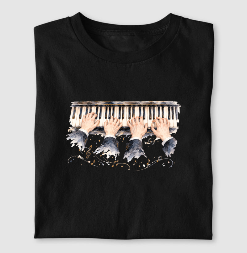 Camiseta Premium - 4 mãos ao piano - Imagem 2