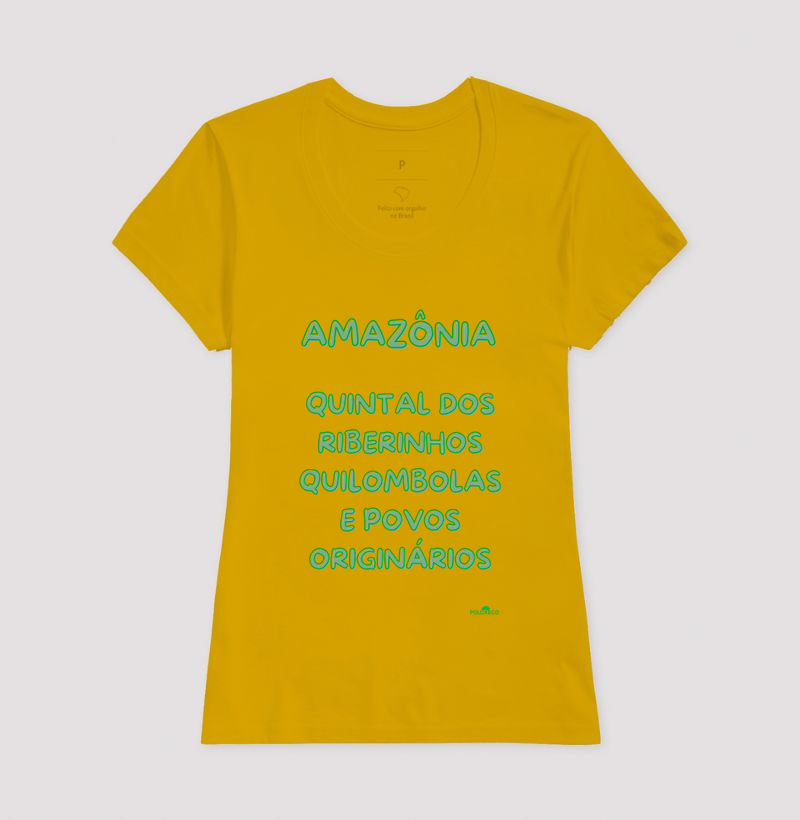 Camiseta Amazônia quintal  dos Ribeirinhos, quilombolas e povos originários - Imagem 3