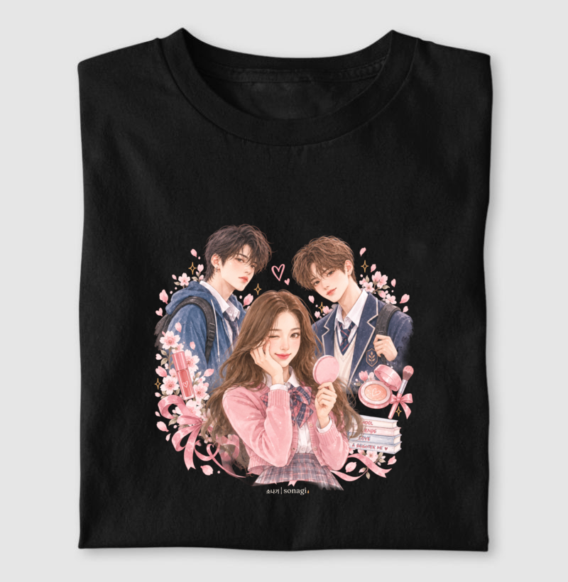Camiseta Beleza | Romance Escolar em Aquarela - Imagem 4