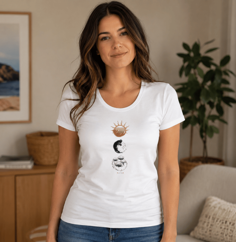 Camiseta Sol Lua e Nuvens - Imagem 2