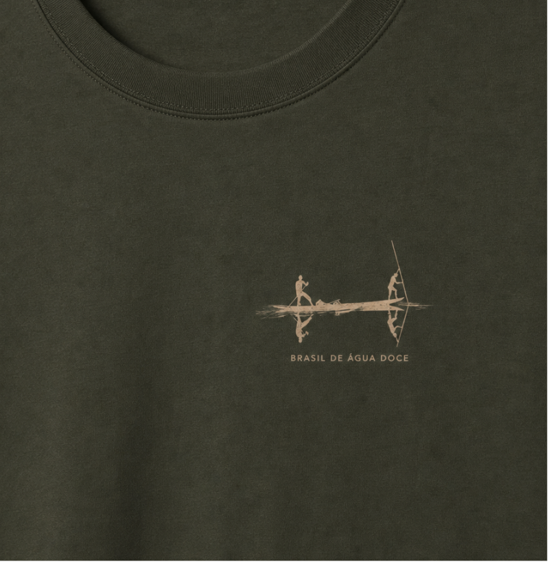 Camiseta Brasil de Água Doce Estampa Verde Natureza Unissex - Imagem 2