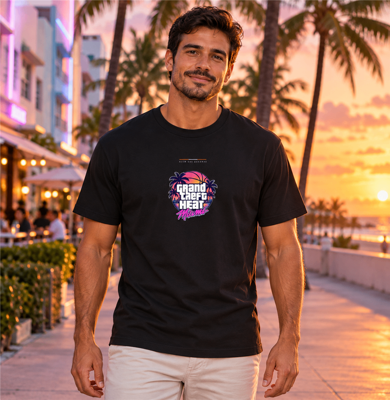 Camiseta Grand Theft Heat — Miami After Hours - Imagem 2