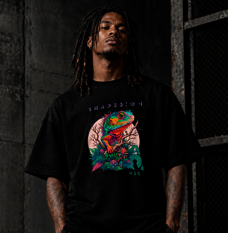 Camiseta Oversized Camaleão | Origem Eterna — Aion Abstract - Imagem 2