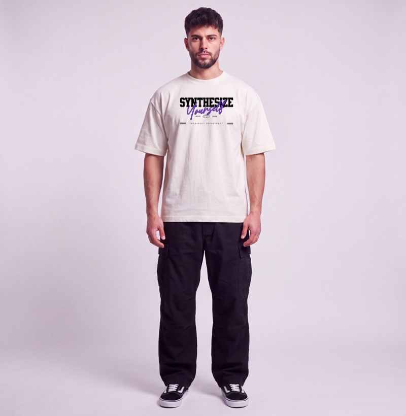 SYNTHESIZE YOURSELF — Camiseta Oversized - Imagem 4