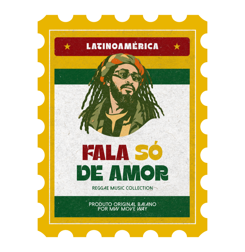 Camiseta Selo Fala só de amor. Coleção Reggae. Unissex. Algodão Premium. - Imagem 2