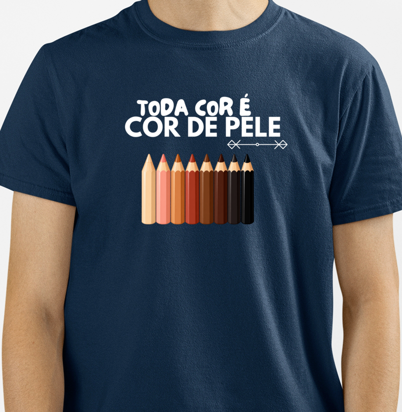 Camiseta Toda Cor é Cor de Pele — Lápis - Imagem 4