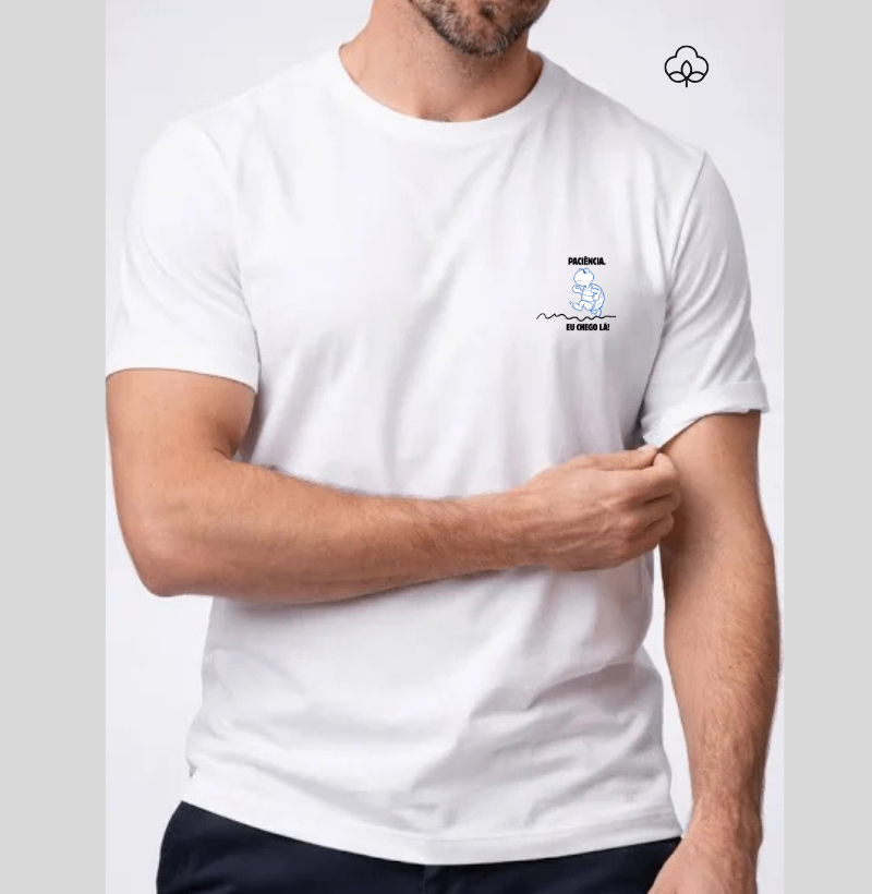 Camiseta Algodão Peruano Paciência, eu chego lá! - Imagem 2