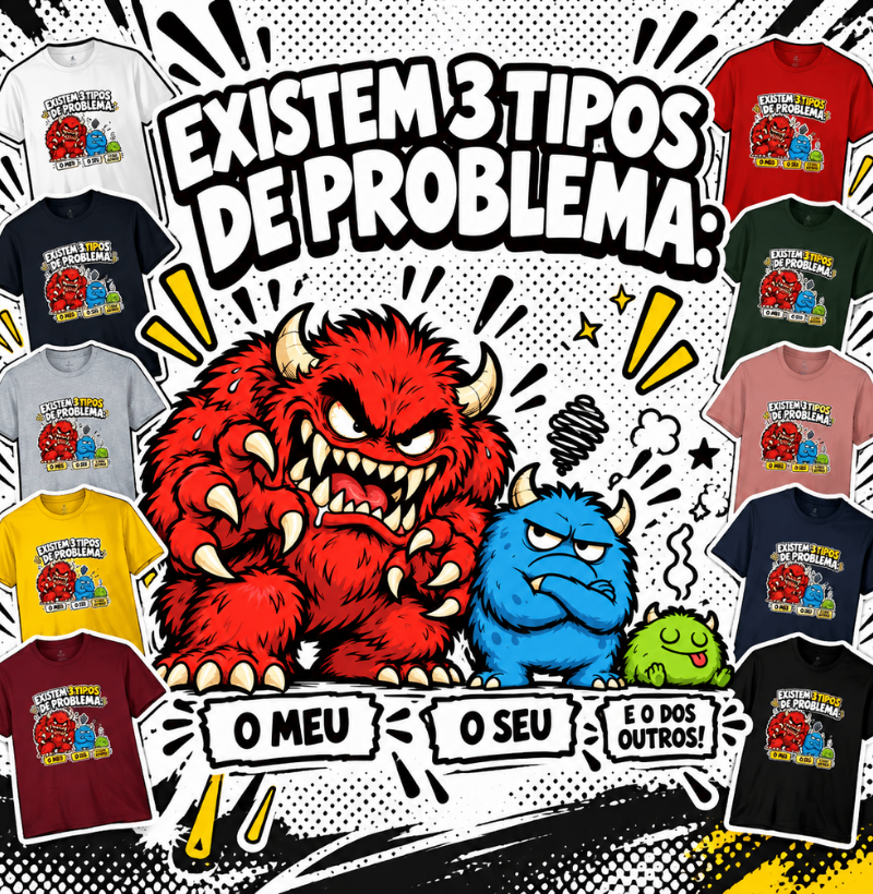 Camiseta Problemas em Algodão - Imagem 2