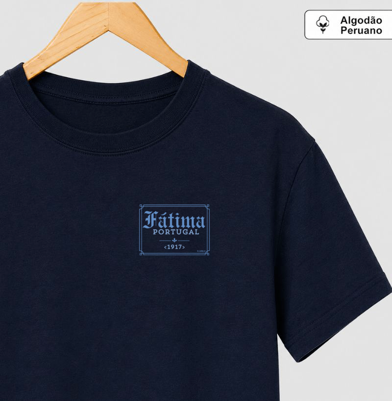 Camiseta Nossa Senhora de Fátima (logo azul claro) - Imagem 2