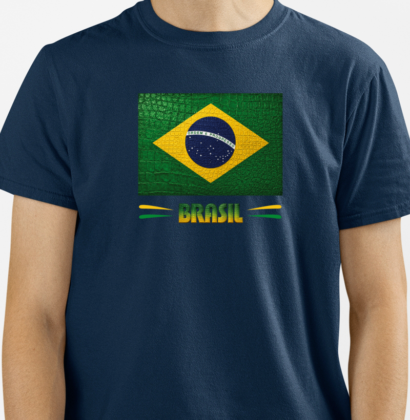 Camiseta Bandeira do BR estilizada (Masculina e Feminina) - Imagem 4