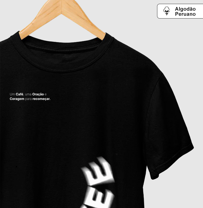 Camiseta Café & Recomeço — Algodão Peruano - Imagem 3