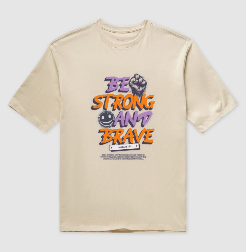 Be Strong and Brave — Camiseta Oversized - Imagem 3