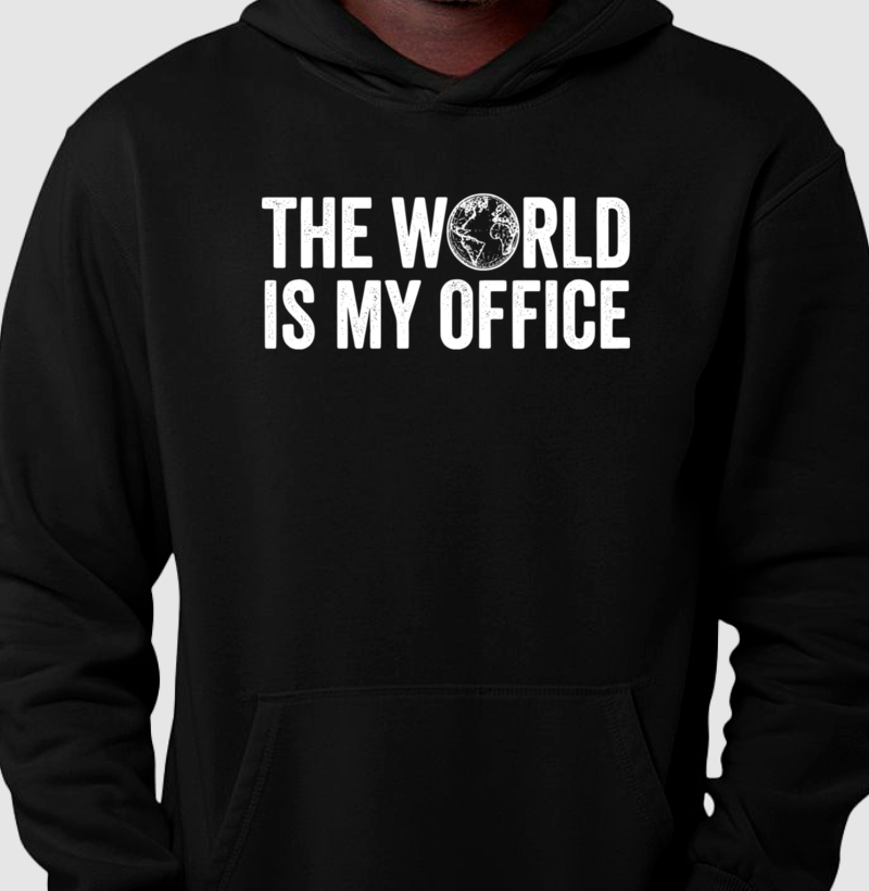 Moletom - The World is my Office - letra branca - Imagem 2