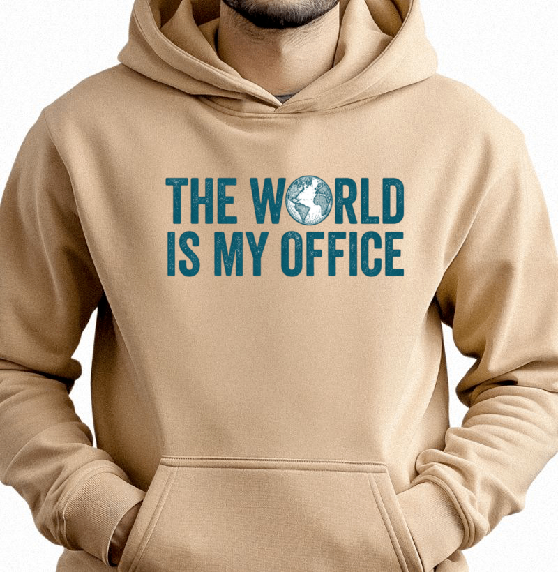 Moletom - The World is my Office - letra colorida - Imagem 4
