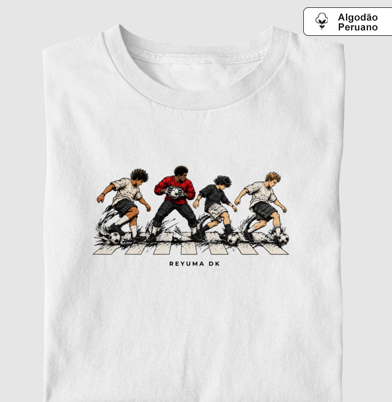 "Futebol Sem Fronteiras" - Futebol - Camiseta Algodão Peruano Masculina, Feminina e Babylook - Imagem 2