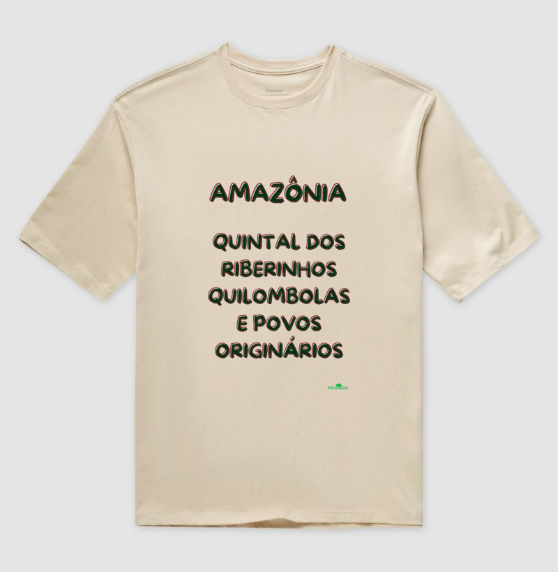 Camiseta Amazônia quintal  dos Ribeirinhos, quilombolas e povos originários - Imagem 3
