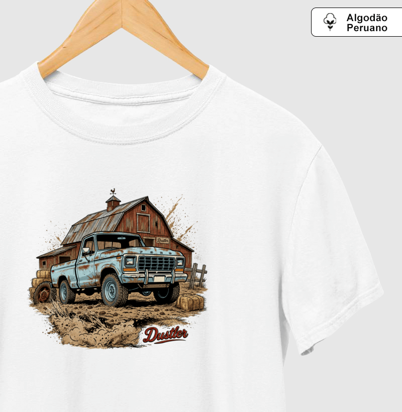 Camiseta Country Masculina Old Truck Barn Dustler South Co. Algodão Peruano Premium - Imagem 2