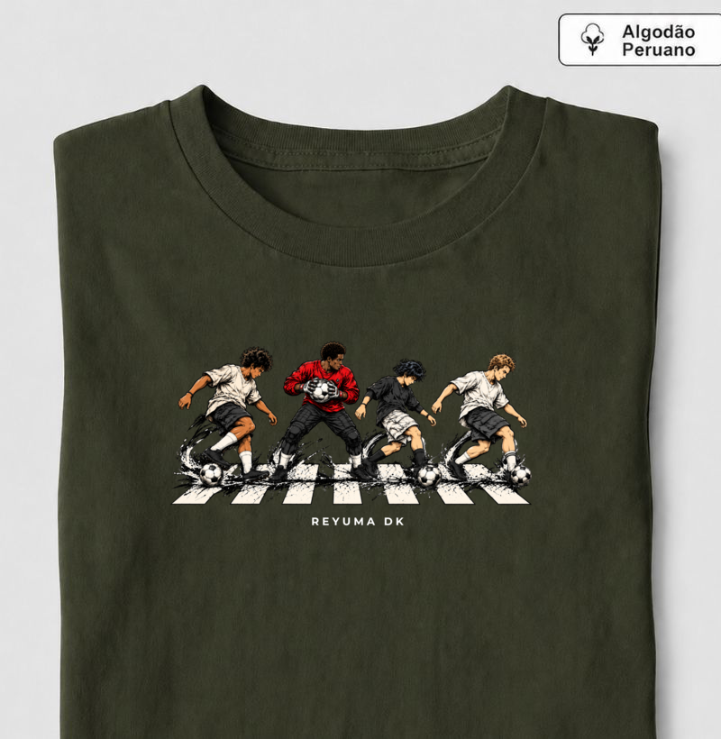 "Futebol Sem Fronteiras" - Futebol - Camiseta Algodão Peruano Masculina, Feminina e Babylook - Imagem 3