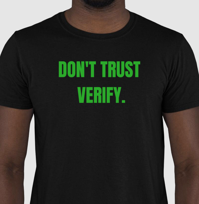 Camiseta Bitcoin Não Confie Verifique - Imagem 2