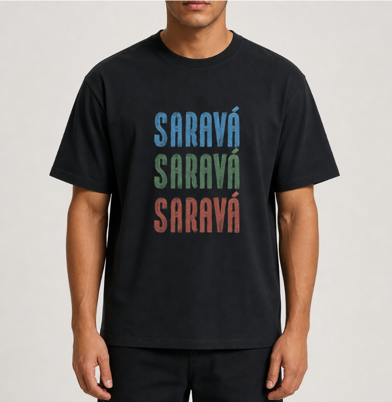 Camiseta Branca Unissex Saravá Brasilidades 100% Algodão - Imagem 2