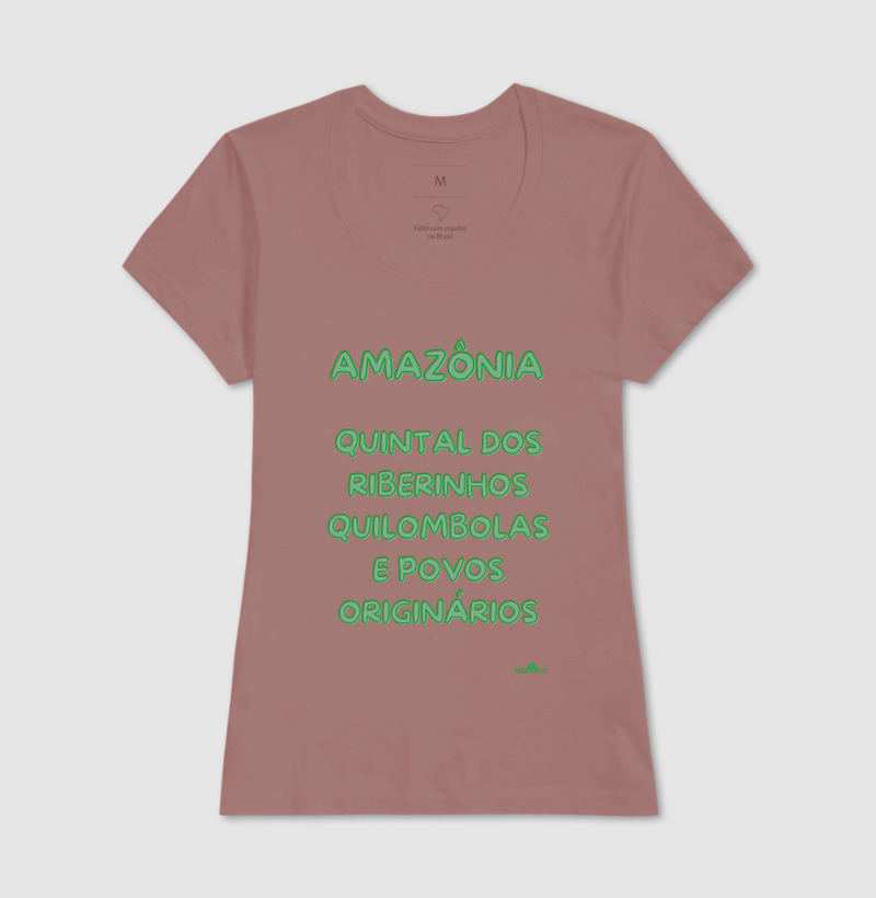 Camiseta Amazônia quintal  dos Ribeirinhos, quilombolas e povos originários - Imagem 2