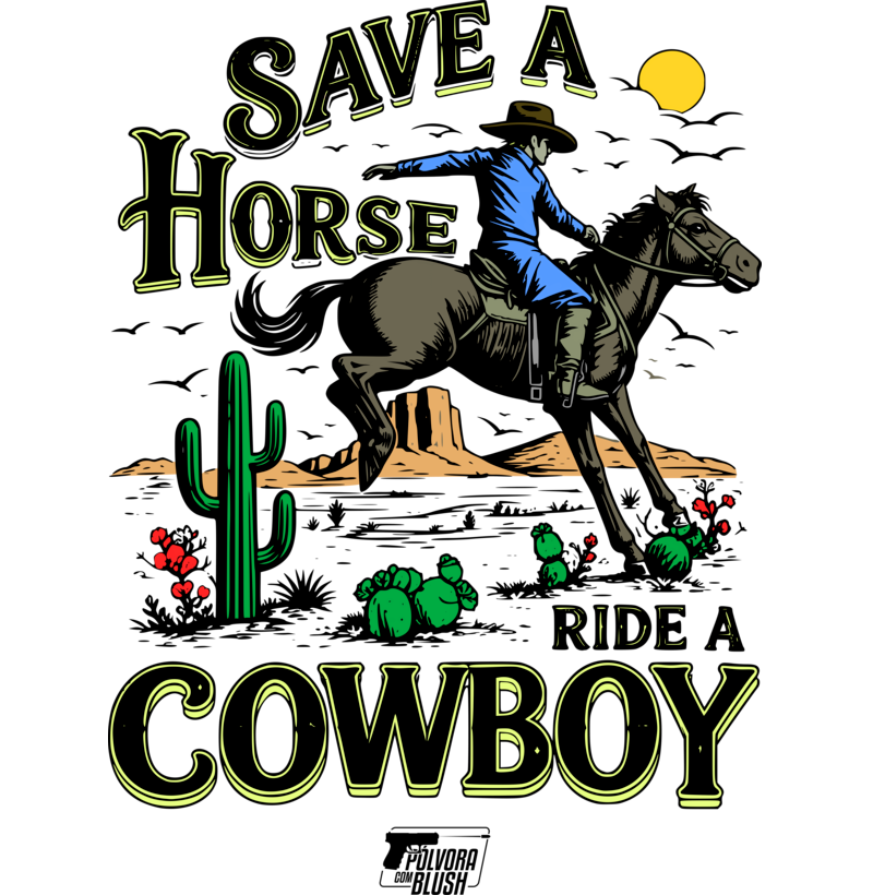Save a Horse Ride a Cowboy Pólvora com Blush - Imagem 2