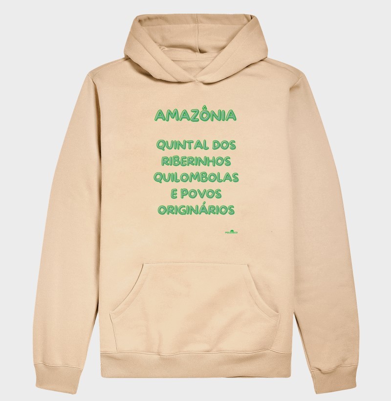Hoodie Slim Amazônia quintal  dos Ribeirinhos, quilombolas e povos originários - Imagem 2