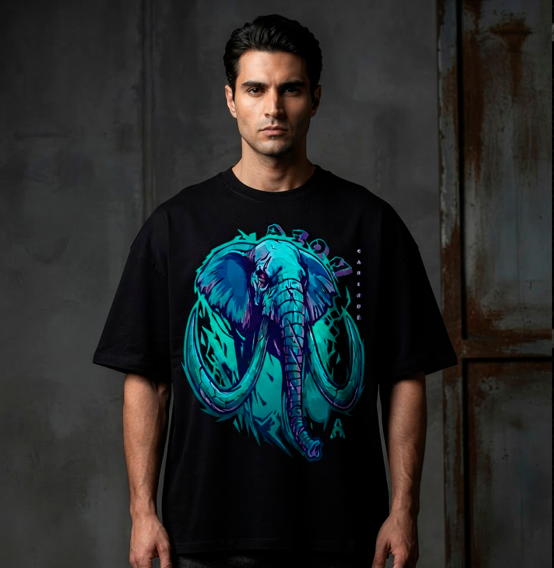 Camiseta Oversized Elefante | Origem Eterna — Aion Abstract - Imagem 2