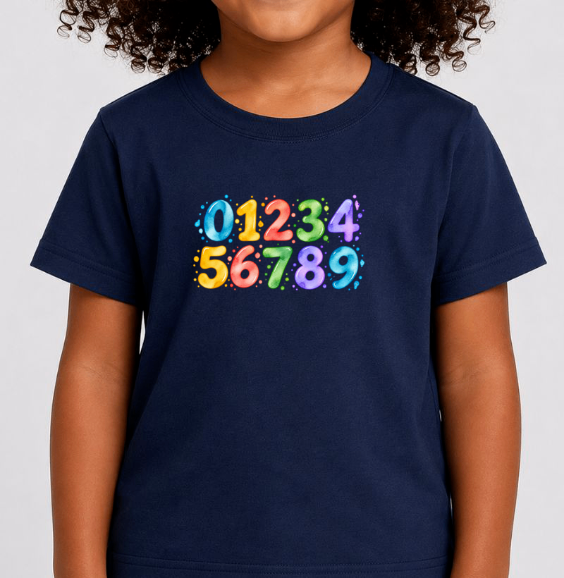 Camiseta Infantil Números em Cores - Imagem 4