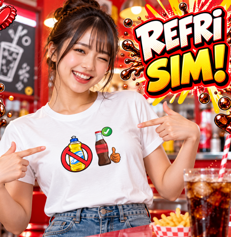 Camiseta Refri Sim em Algodão - Imagem 3