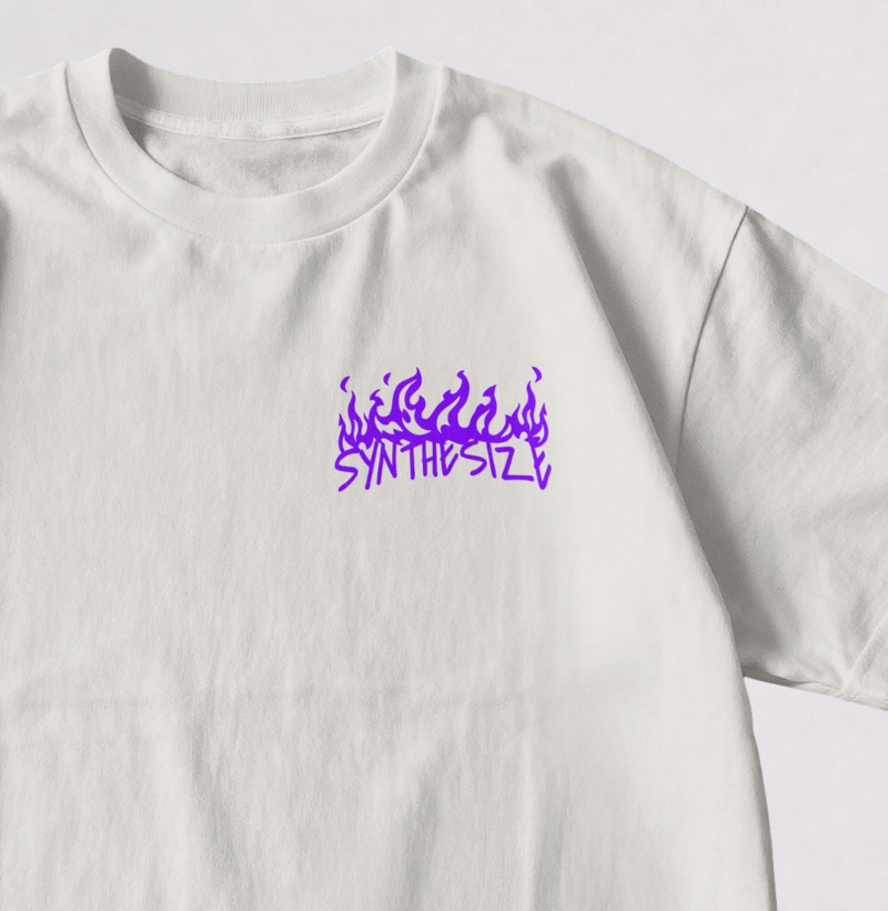 SYNTHESIZE ON FIRE — Camiseta Oversized - Imagem 2