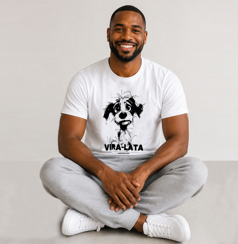Desenho de vira-lata linhas pretas - Imagem 2