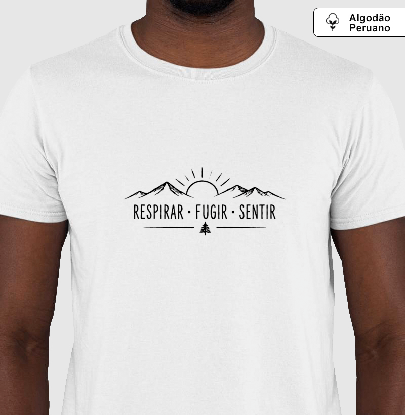Camiseta Algodão Peruano | Respirar, Fugir, Sentir - Imagem 2