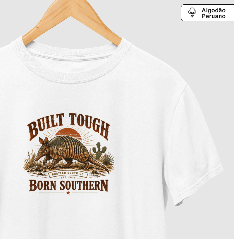 Country Masculina Built Tough Born Southern Tatu - Imagem 2