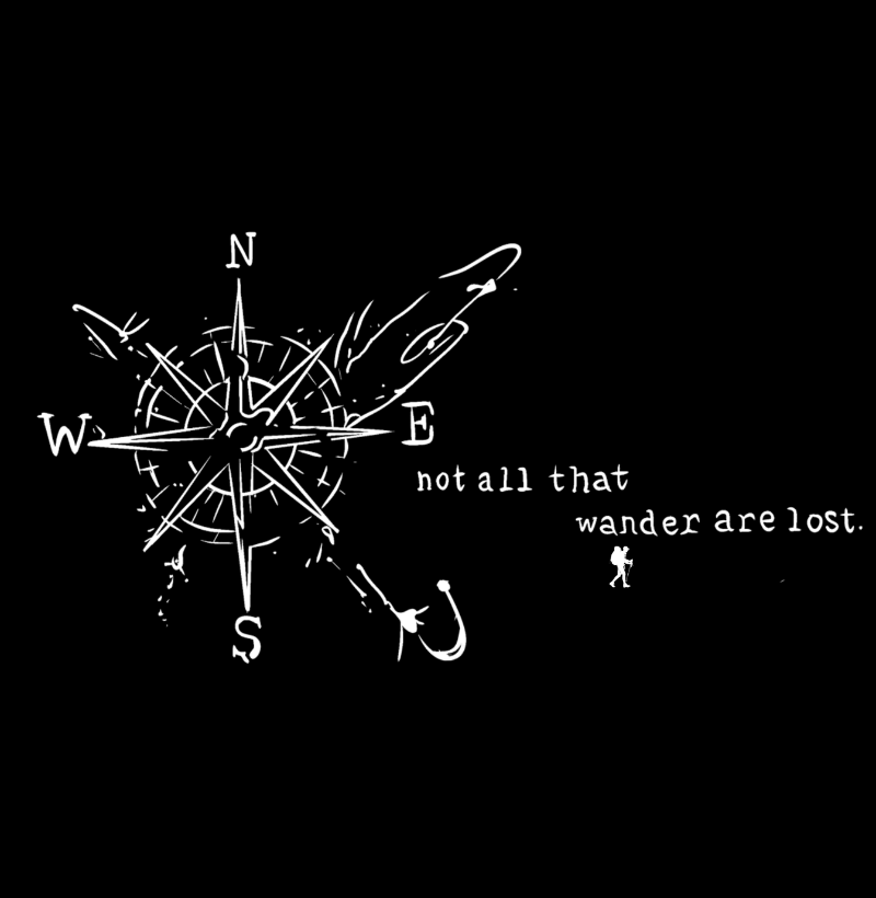 Camiseta Not All That Wander Are Lost | Rosa dos Ventos Aviao | Excursionista - Imagem 2
