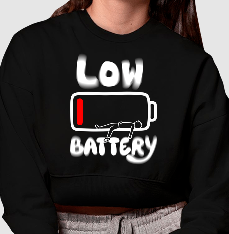 Cropped Moletom - LOW BATTERY - Imagem 2