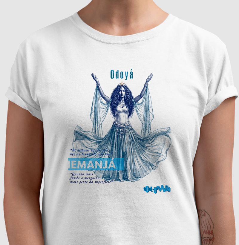 camiseta IEMANJÁ  iorubá masculina - Imagem 3