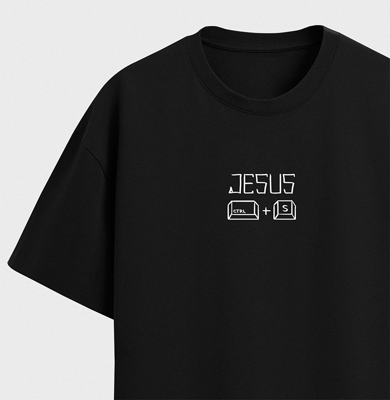 Camiseta JESUS SALVA (CTRL+S) - Oversized - Imagem 2