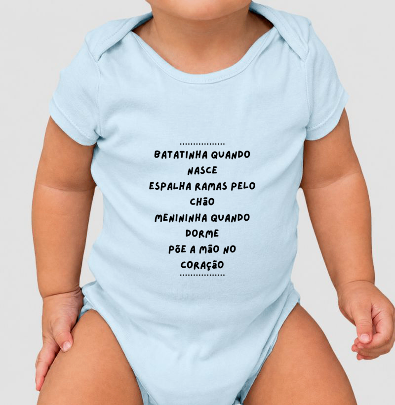 Body Infantil Batatinha - Letras Pretas - Imagem 3
