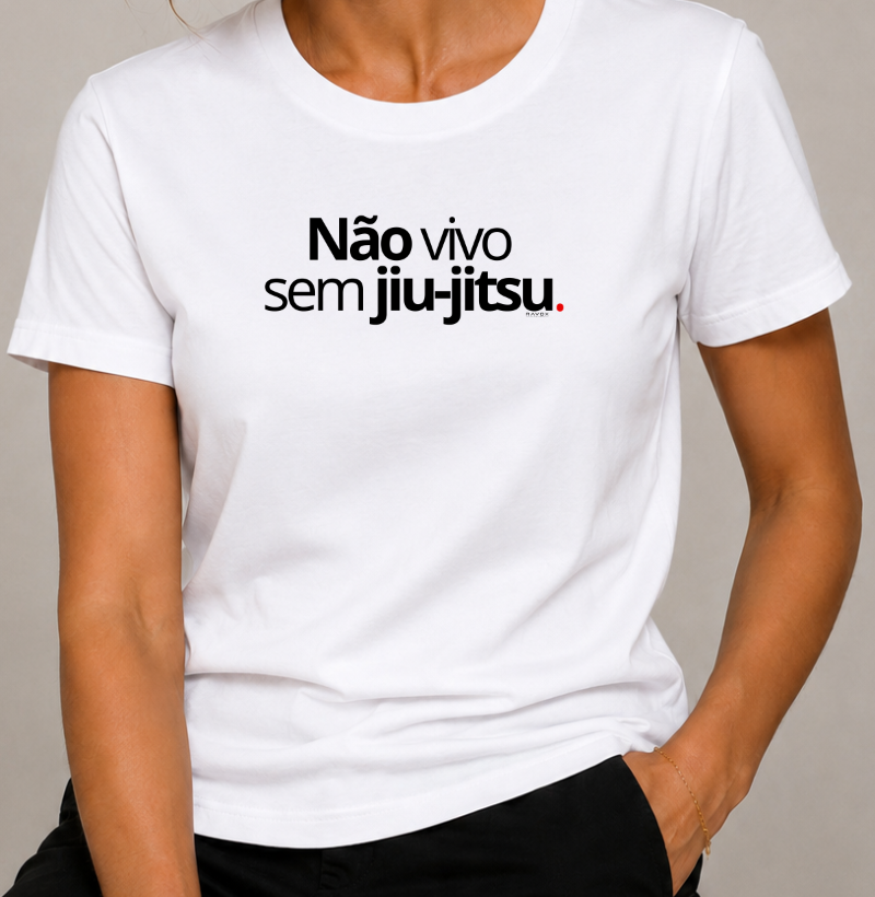 Camisetas Casal Jiu-Jitsu | Não Vivo sem Jiu-Jitsu (valor unitário) - Imagem 2