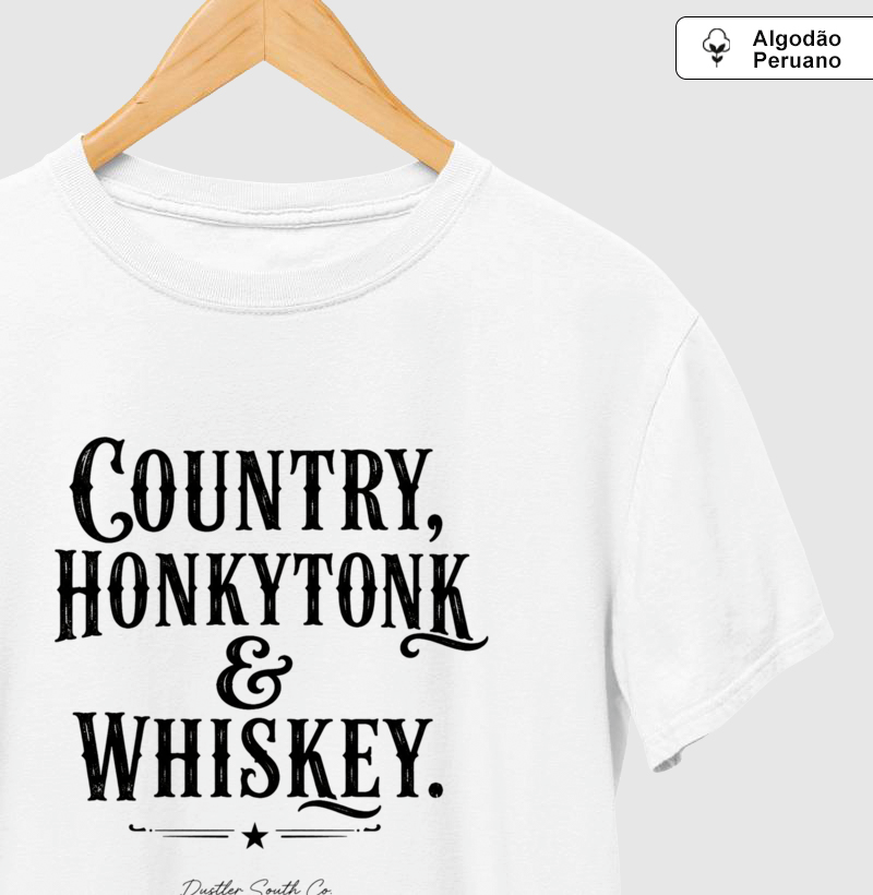 Camiseta Country Masculina  Honkytonk & Whiskey Dustler South Co. - Imagem 2