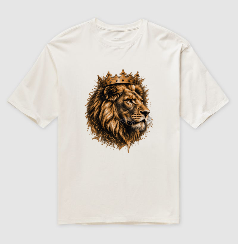 Leão Coroado — Camiseta Oversized - Imagem 3