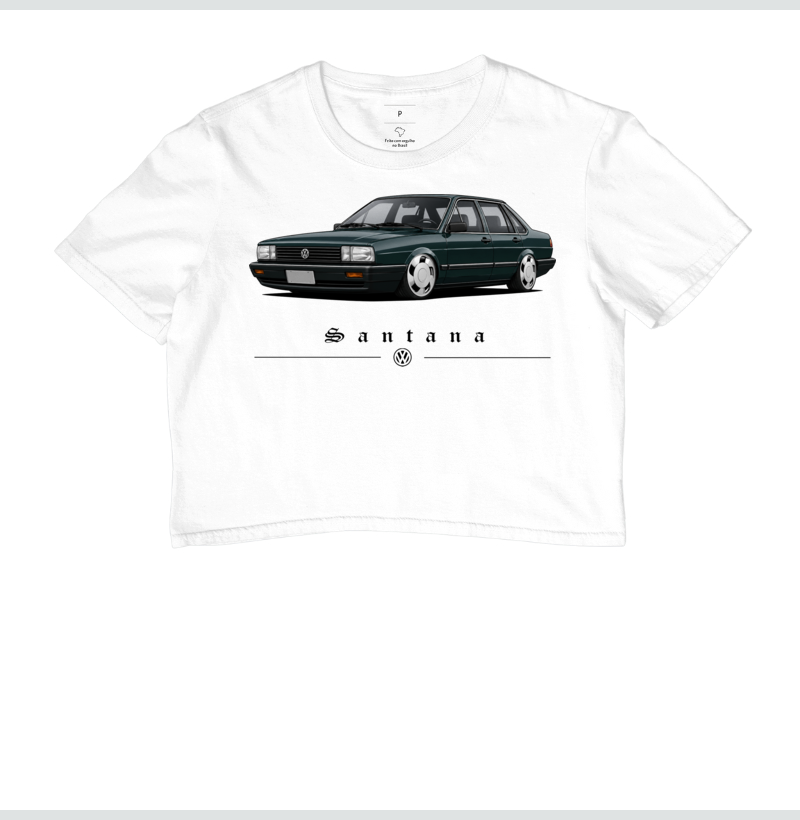 Camiseta cropped feminina Santana - Imagem 4