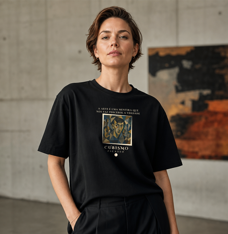 Camiseta Desconstrua o Olhar | Arte Moderna Inspirada em Picasso - Imagem 3