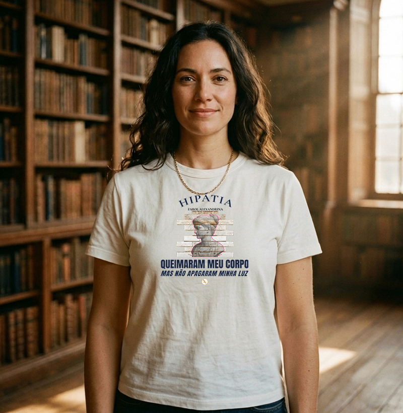  Camiseta Hipátia | Farol Alexandrina: Não Apagaram Minha Luz - Imagem 2