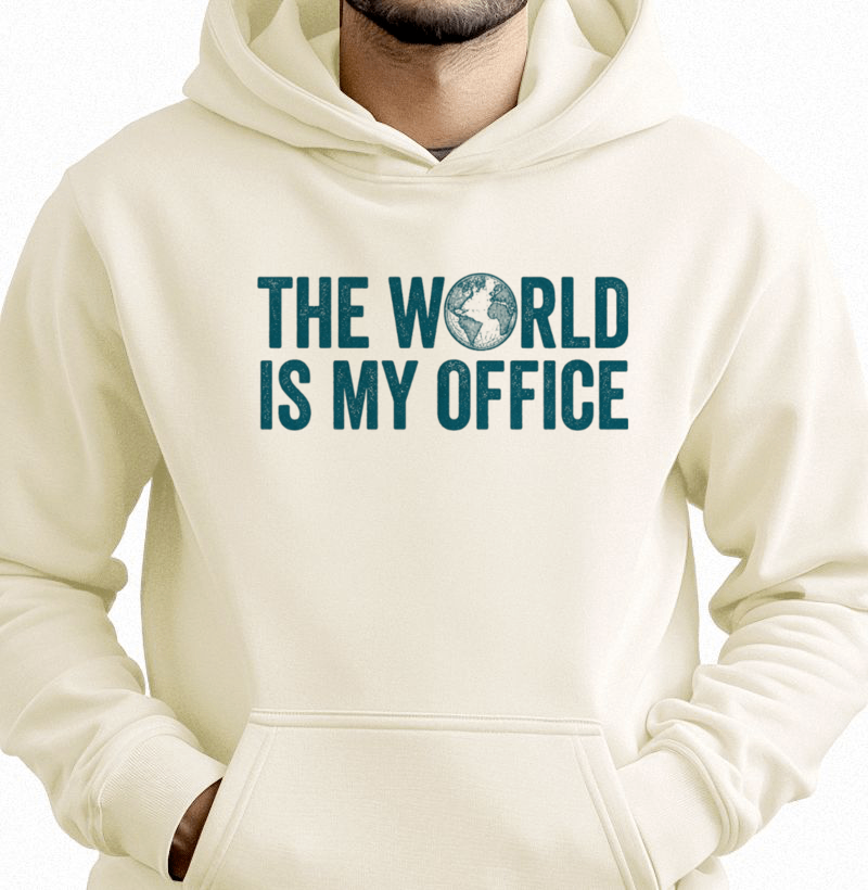 Moletom - The World is my Office - letra colorida - Imagem 2