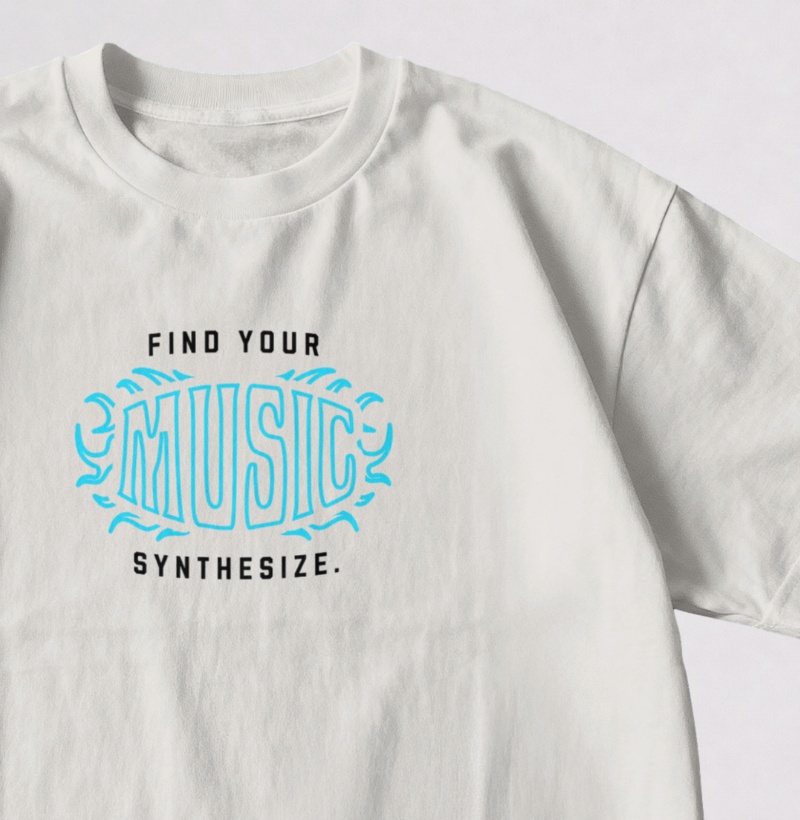 FIND YOUR MUSIC — Camiseta Oversized - Imagem 2